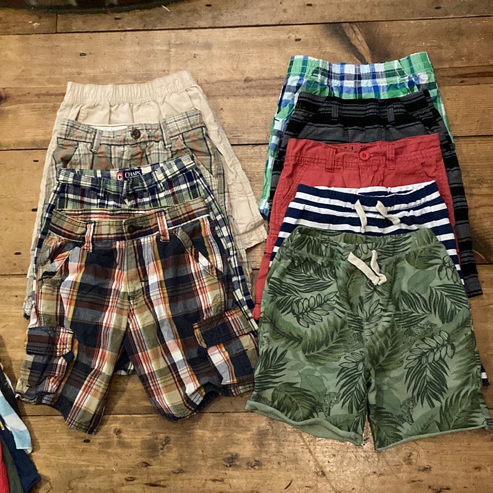9 pairs Boys Shorts sz 5T EUC